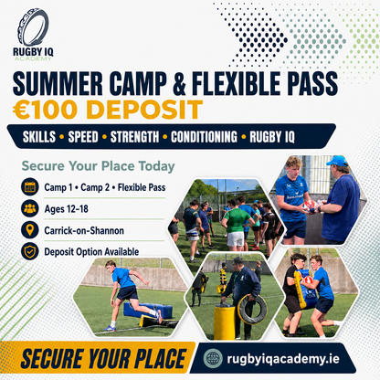 Teen Summer Rugby Camp & Flexible Pass — €100 Deposit